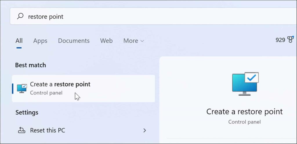 Как создать точку восстановления в Windows 11