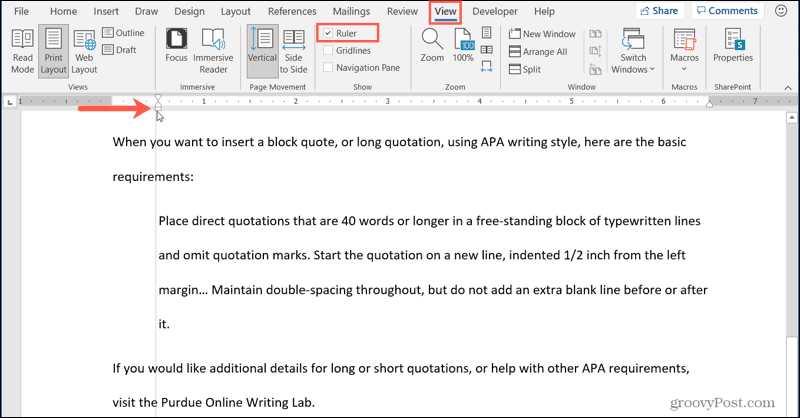 Microsoft Word に引用符を挿入する方法