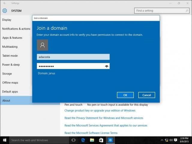 Como associar um PC com Windows 10 a um domínio