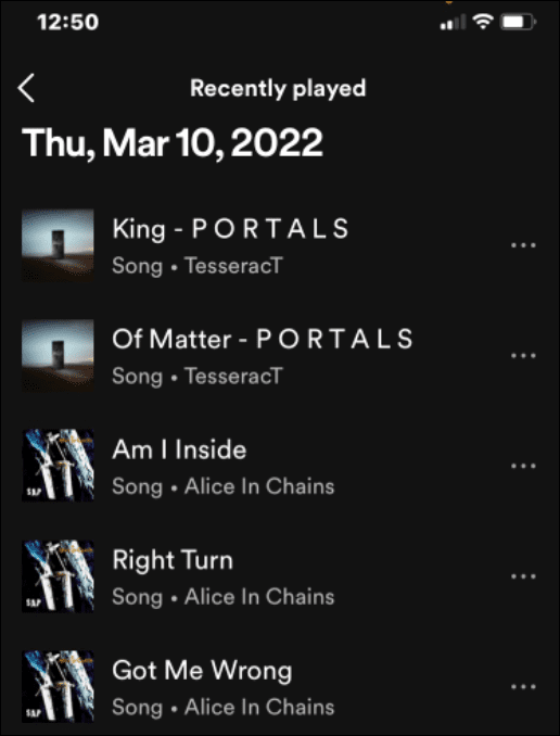 Spotifyのリスニング履歴を表示する方法