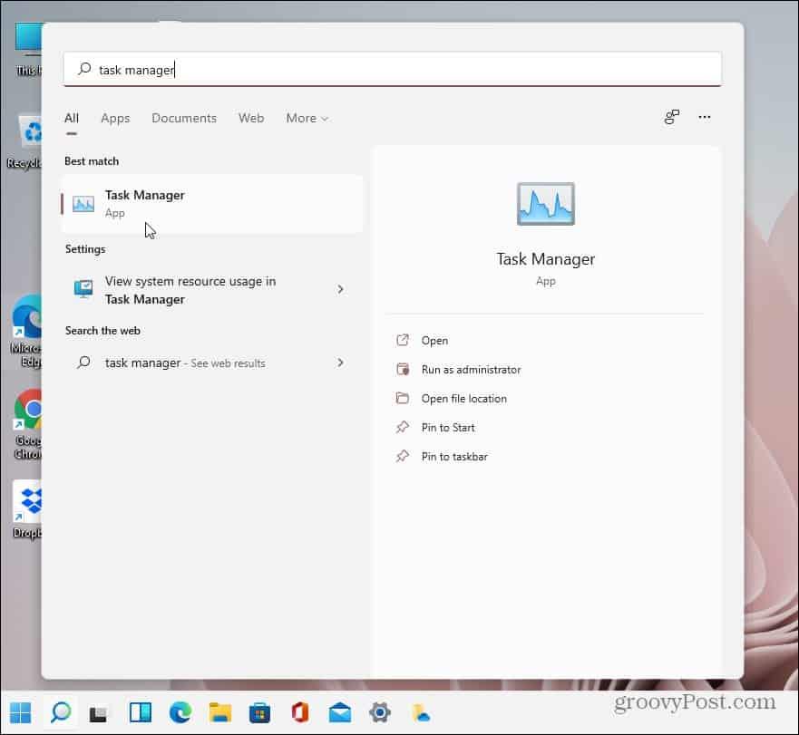 Как открыть диспетчер задач в Windows 11