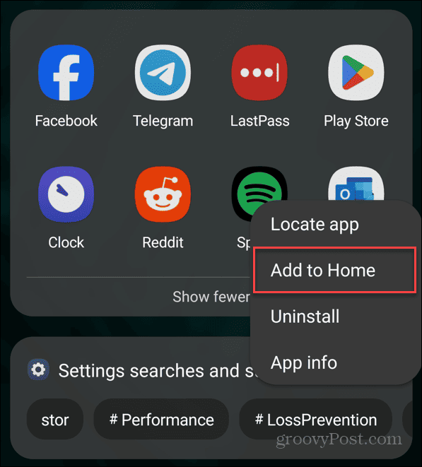So fügen Sie eine App zum Android-Startbildschirm hinzu
