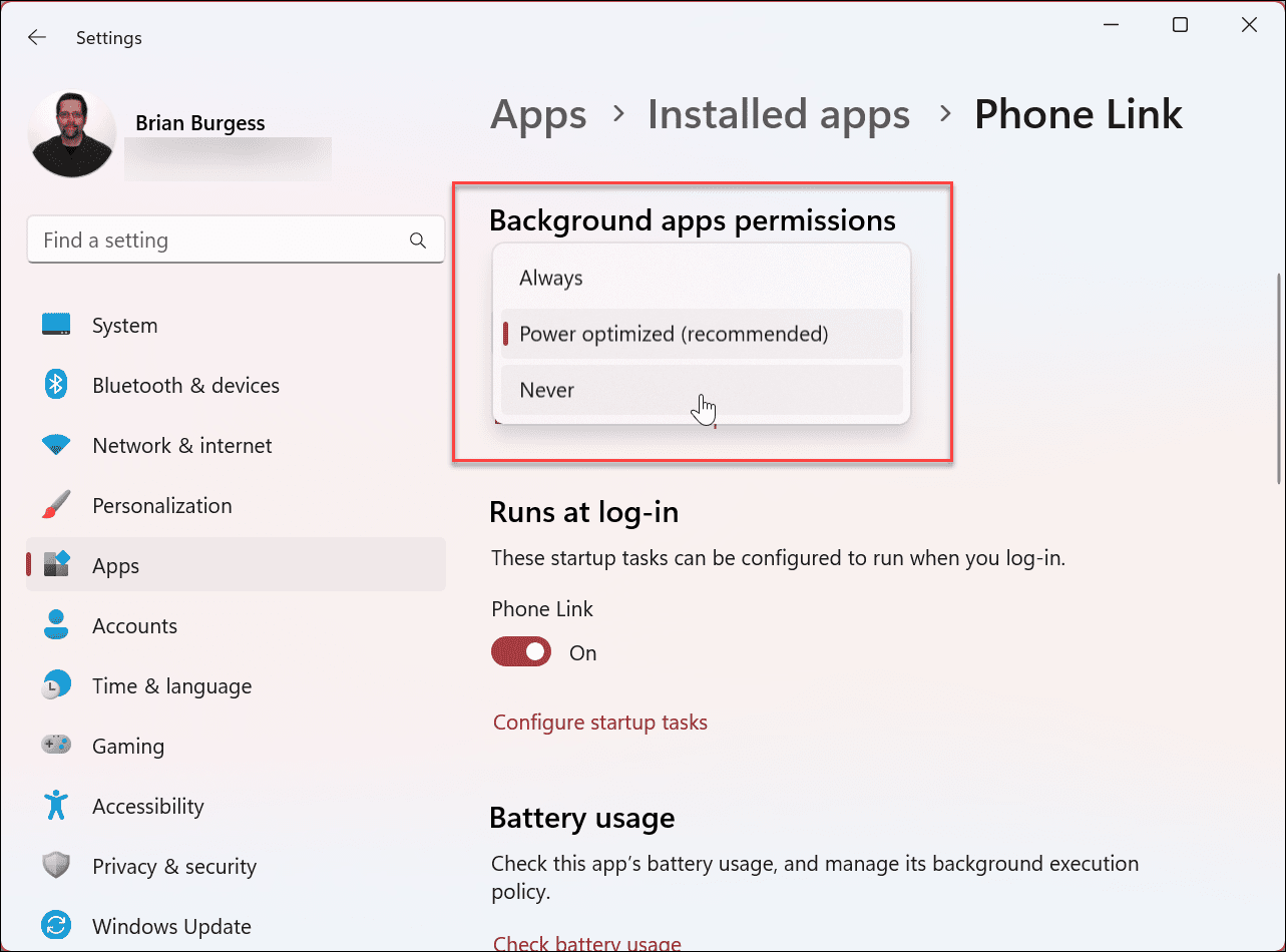 Как отключить фоновые приложения в Windows 11