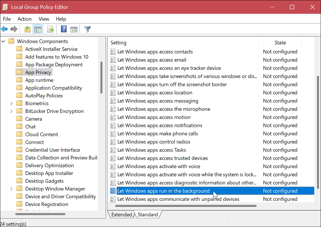 Как отключить фоновые приложения в Windows 11