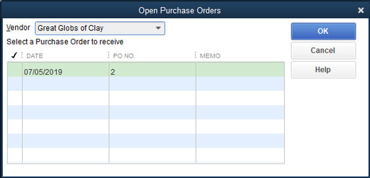 QuickBooks 2019에서 구매 주문이 작동하는 방식