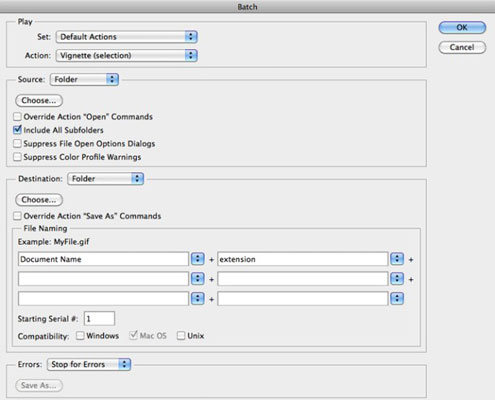 Comment traiter des actions par lots dans Photoshop CS6