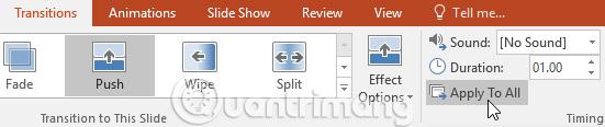 PowerPoint 2016: применение эффектов перехода