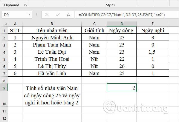 Функция COUNTIFS, как использовать функцию подсчета ячеек в соответствии с несколькими условиями в Excel