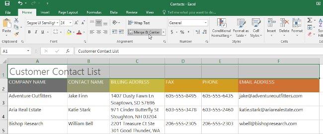 Excel 2016 - レッスン 6: Excel の列、行、セルのサイズを変更する