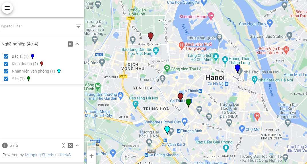 Cómo crear mapas personalizados en Google Sheets