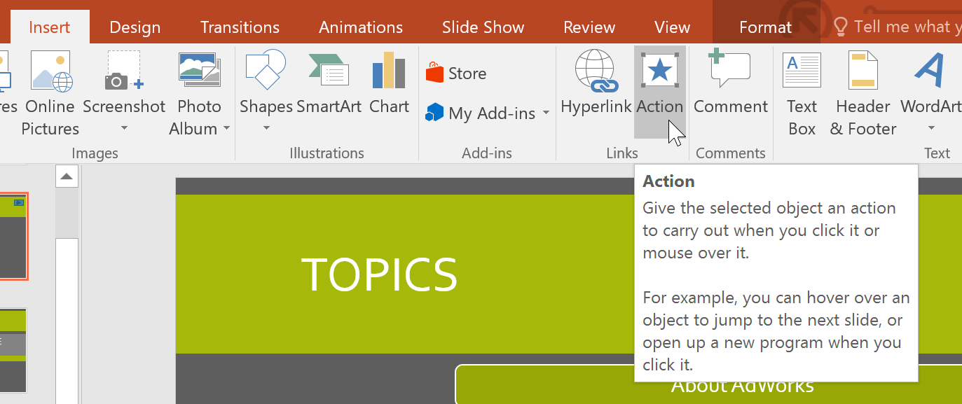 PowerPoint 2019 (часть 30): Кнопки действий