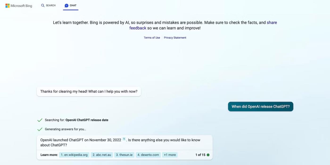 9 diferenças principais entre ChatGPT e AI Chatbot do Bing
