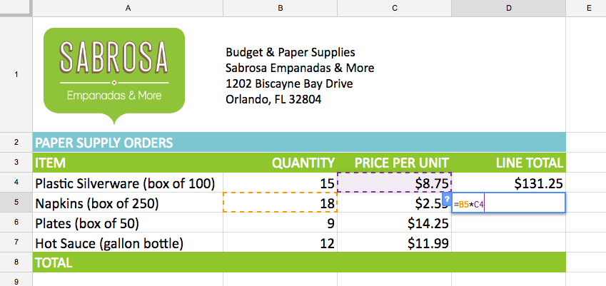 Google Sheets (Parte 5): cree fórmulas simples