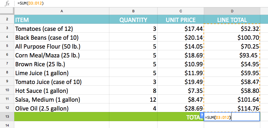 Google Sheets (Parte 8): Trabajar con funciones