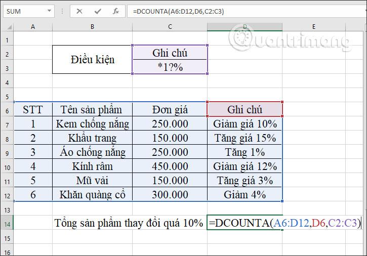 Функция DCOUNTA, как использовать функцию для подсчета непустых ячеек в Excel