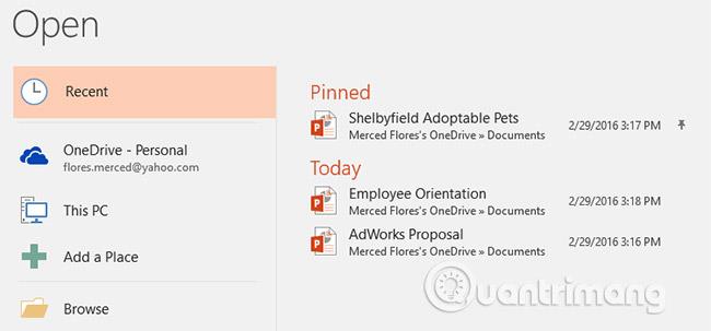 PowerPoint 2016: создание и открытие презентаций