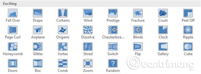PowerPoint 2016: применение эффектов перехода