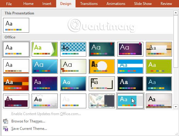 PowerPoint 2016: применение тем в PowerPoint