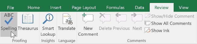 Excel 2016 – Урок 11. Проверка орфографии в таблицах Excel