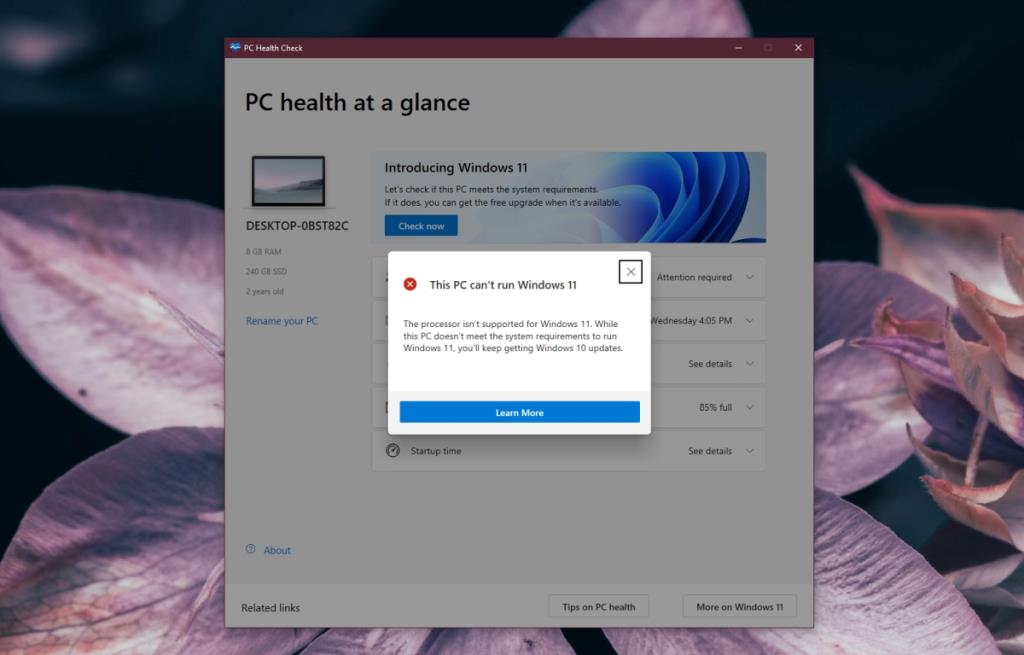 Проверьте совместимость системы с Windows 11 с помощью приложения Health Check.
