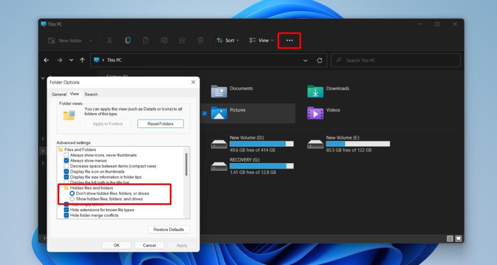 如何在 Windows 11 中顯示隱藏文件