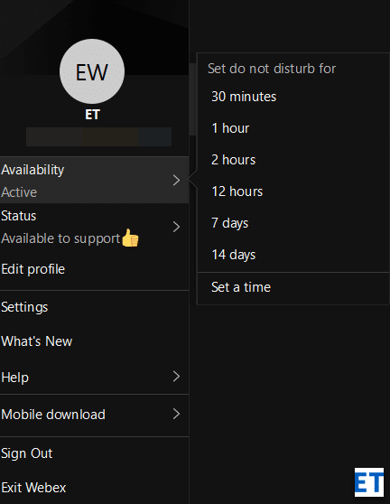 Como definir seu status online no aplicativo Webex Teams? Como definir seu status online no aplicativo Webex Teams?