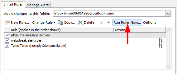 Настройка и использование пользовательских правил для Outlook 2016/2019/365