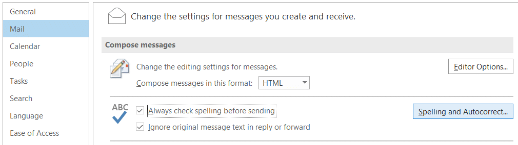Outlook 및 Microsoft Word에서 맞춤법 검사기를 켜고 끄는 방법은 무엇입니까?