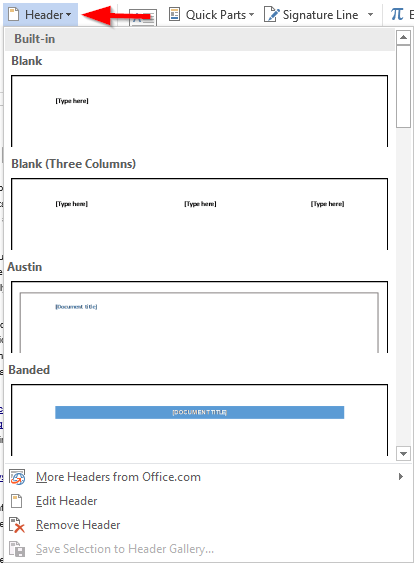 Kopf- und Fußzeilentext nur auf der ersten Seite in Word 365 / 2016 / 2019 und Google Docs anzeigen?