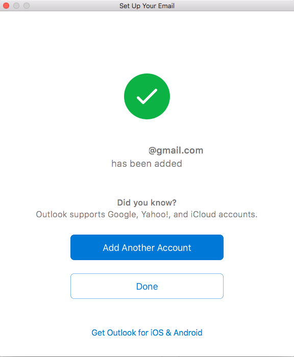 MACOSのOutlook2016および2019にGoogleメールを追加するにはどうすればよいですか？