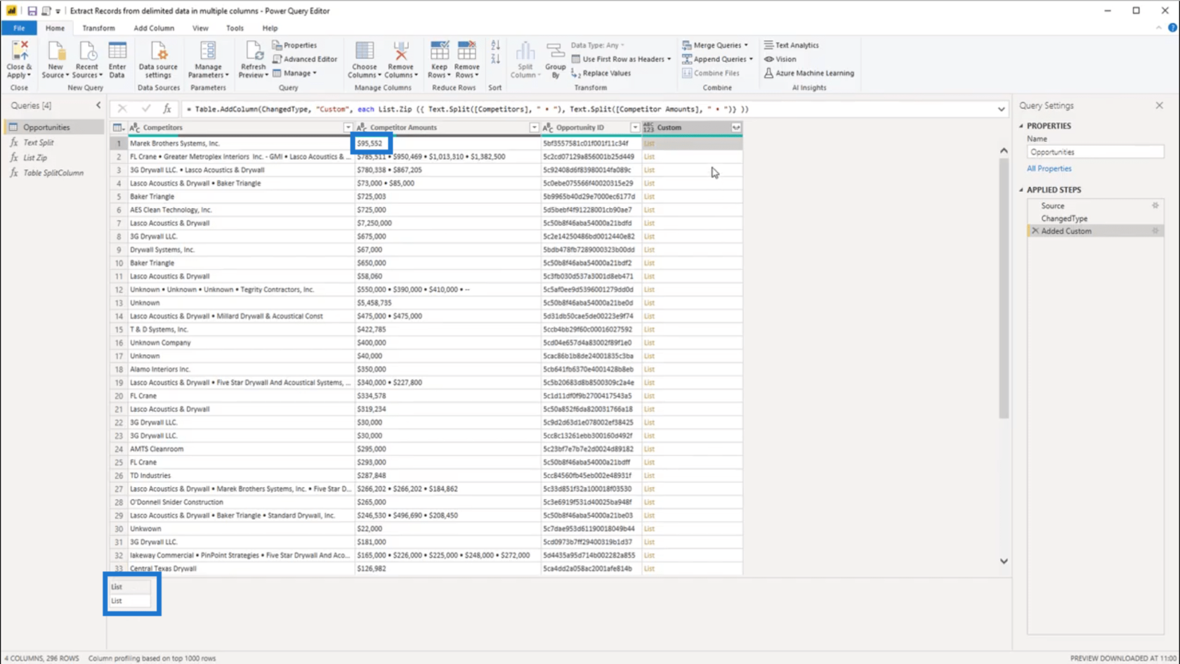 区切り文字で区切られたデータ – LuckyTemplates を使用したレコードの抽出