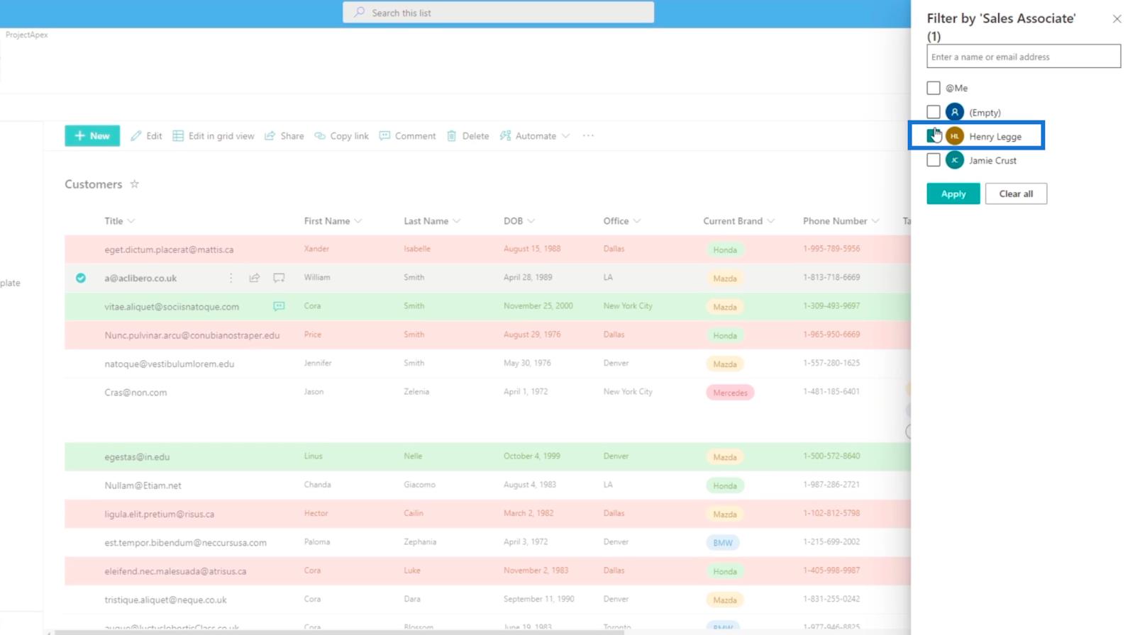 SharePoint リスト アラートのセットアップ