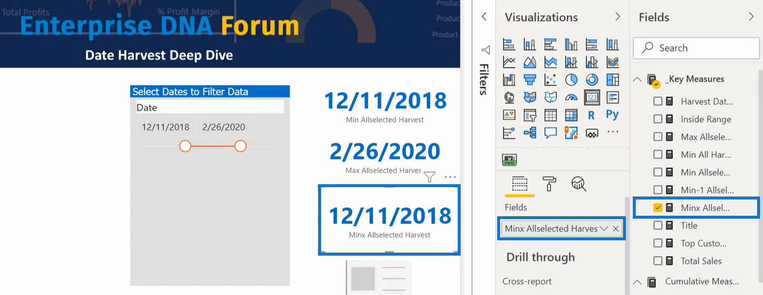 如何使用 DAX 在 LuckyTemplates 中確定收穫日期