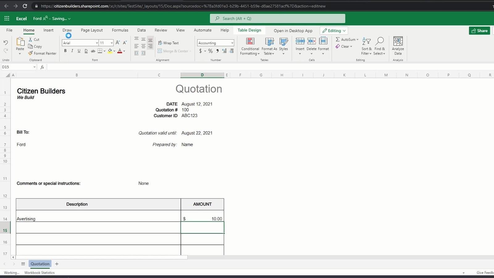 문서 라이브러리용 SharePoint 템플릿