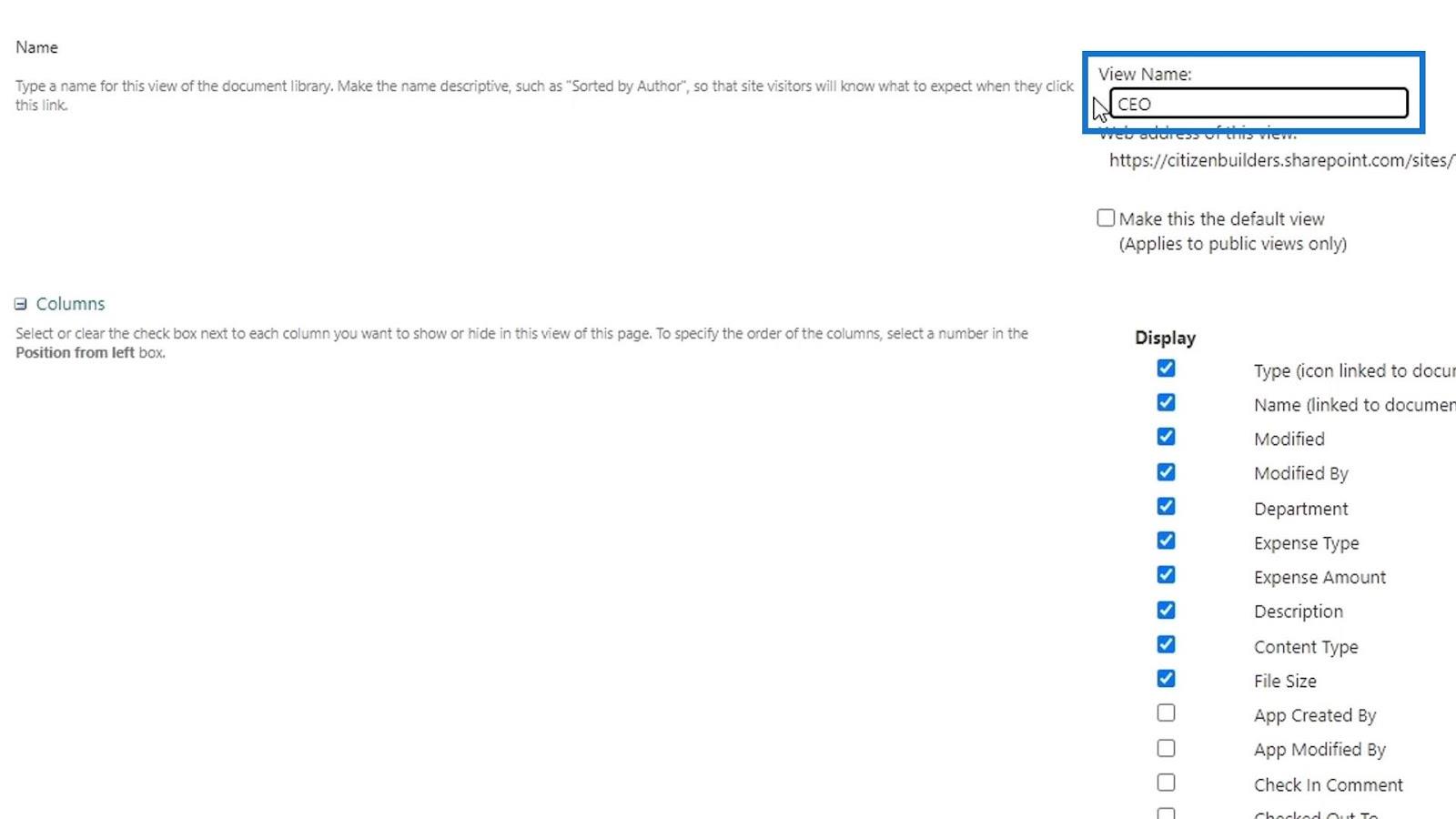 MS SharePoint ビュー |  作成と保存