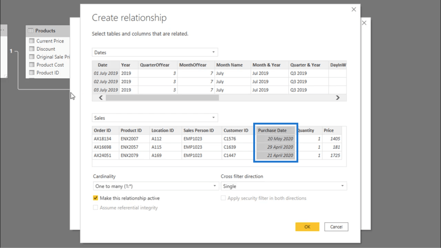 連接數據表——關於 LuckyTemplates 關係的提示