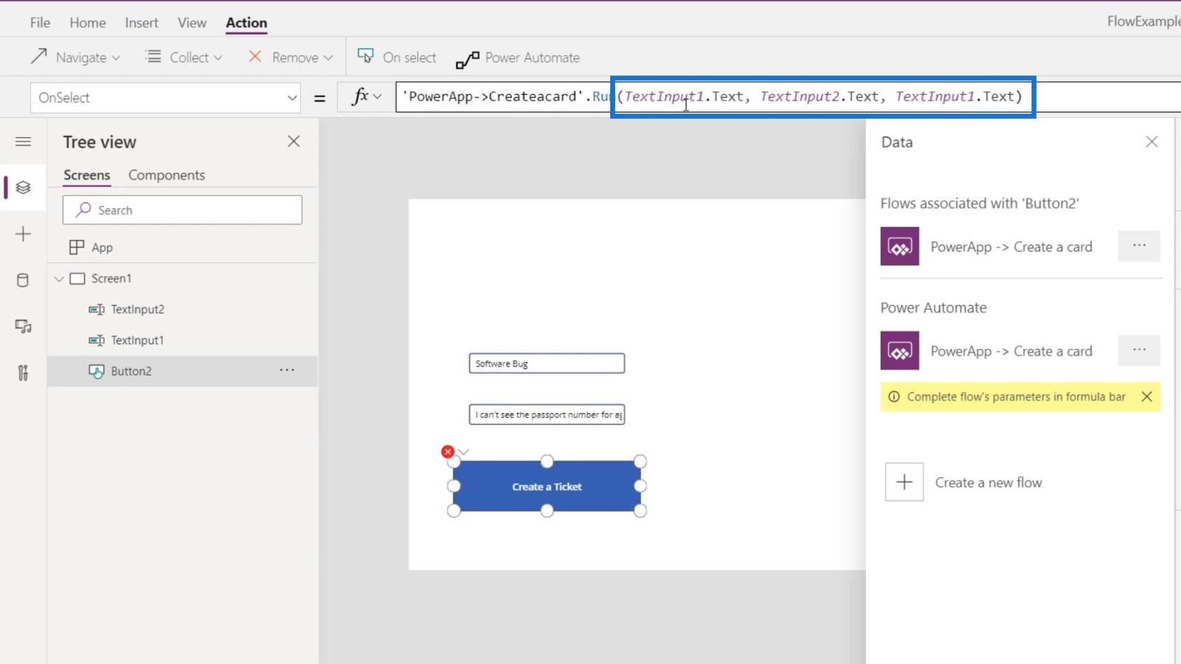 Microsoft Power Automate への PowerApps の統合