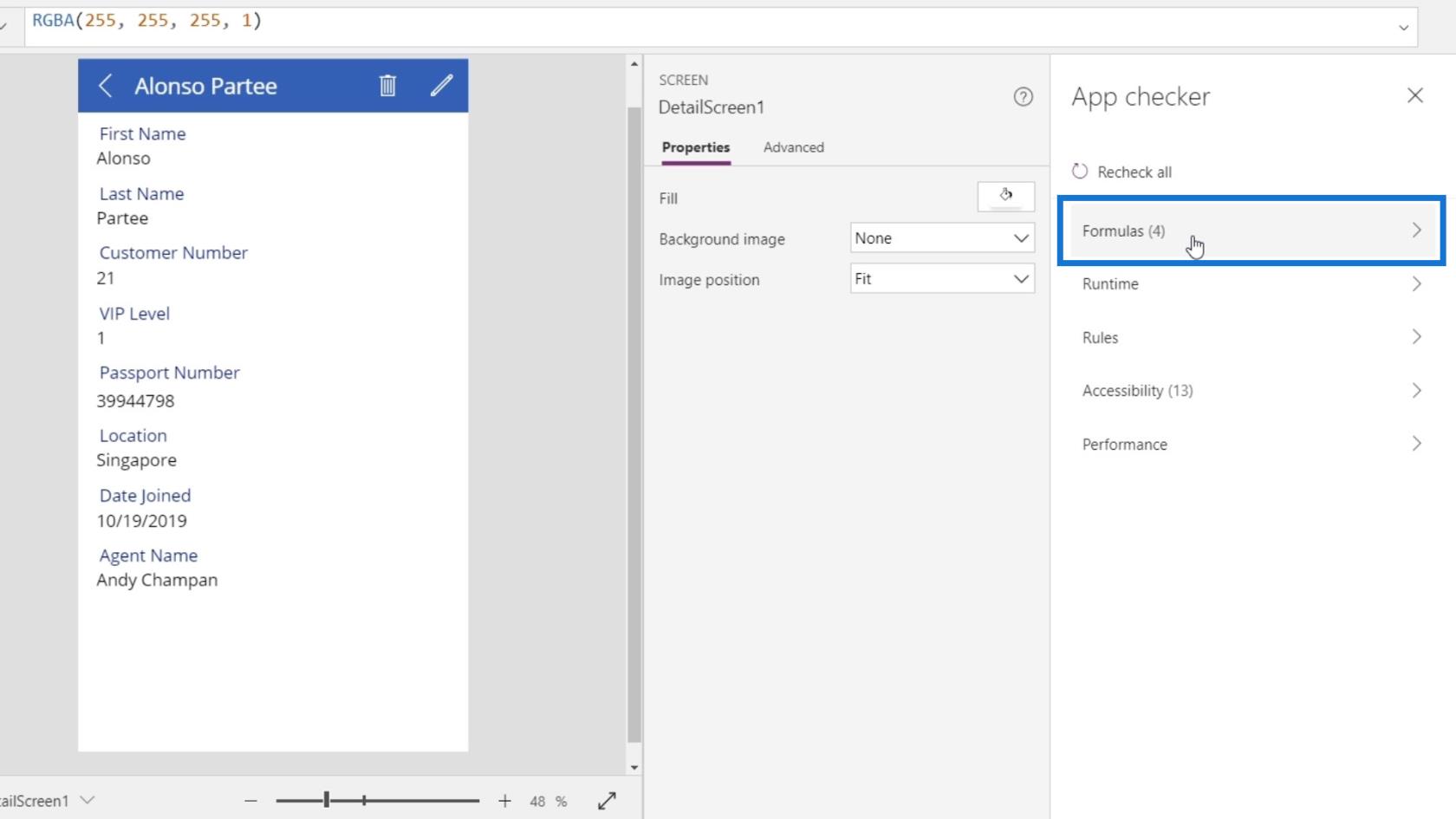 Microsoft Power Apps チュートリアル |  エラーチェック