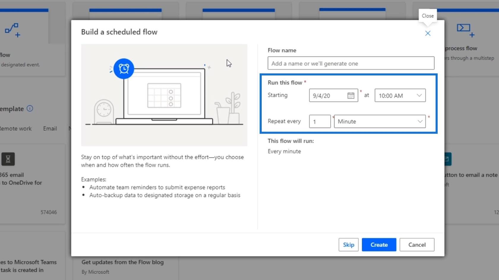 Microsoft Power Automate 中的計劃工作流