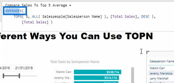 在 LuckyTemplates 中使用 TOPN 對見解進行排名