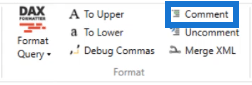 Formatuj kody DAX przy użyciu funkcji specjalnych DAX Studio