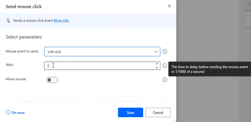 Power Automate Desktop : comment utiliser la fonction Envoyer un clic de souris
