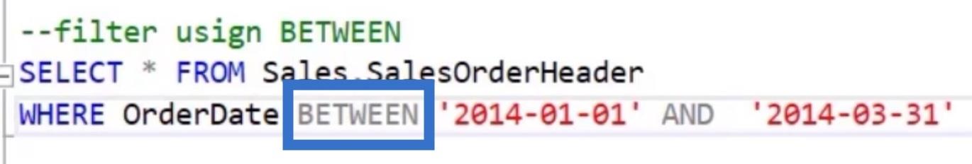 データをフィルタリングするための SQL WHERE 句