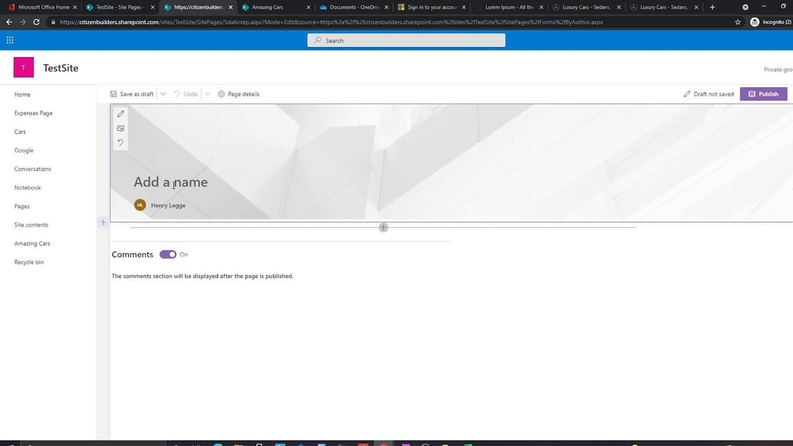 Übersicht und Erstellung der SharePoint-Homepage