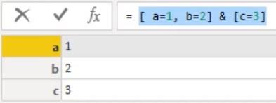 レコード値 – Power Query の構造化された値