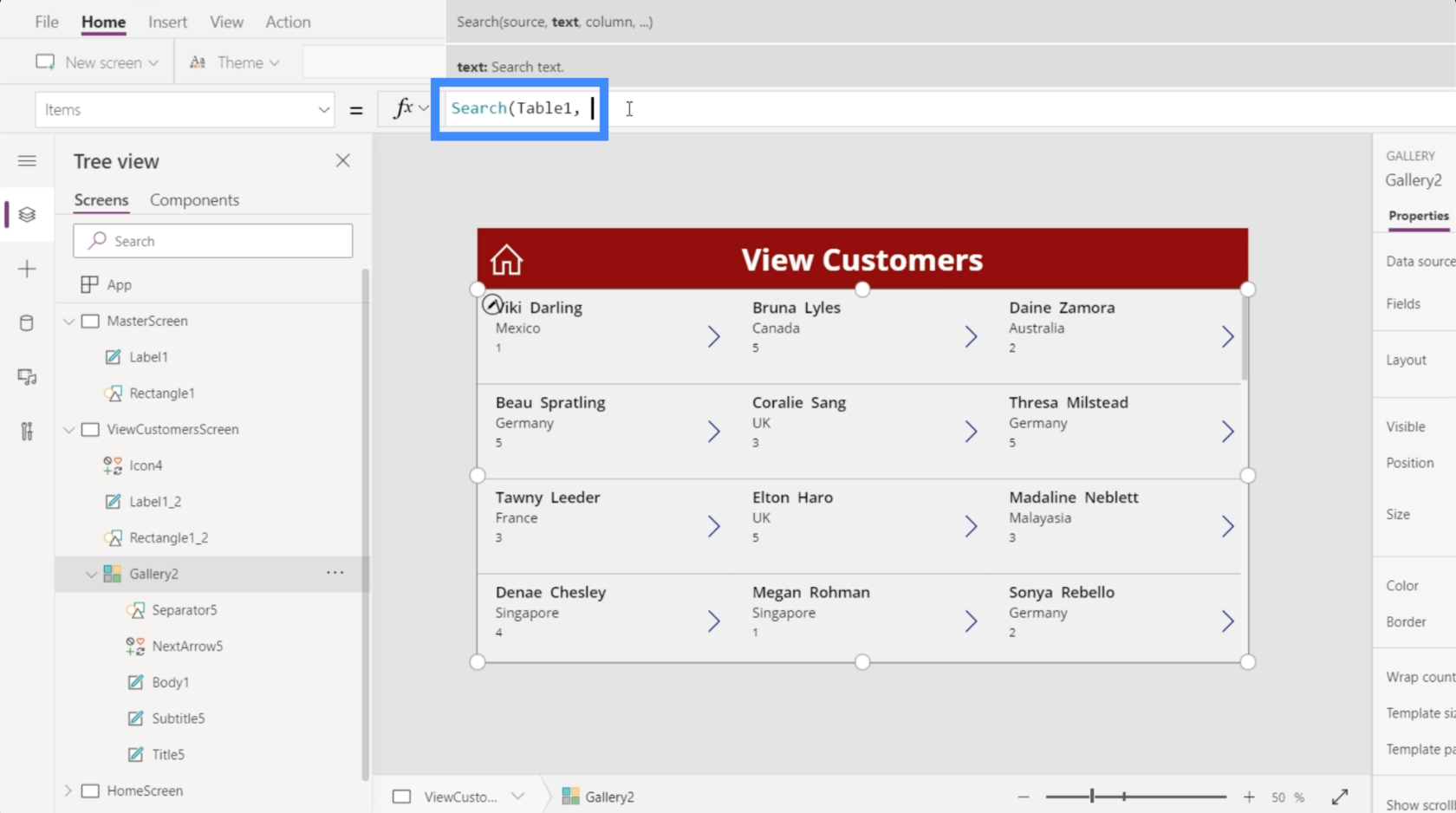 PowerApps 検索フィールド: 追加およびカスタマイズする方法