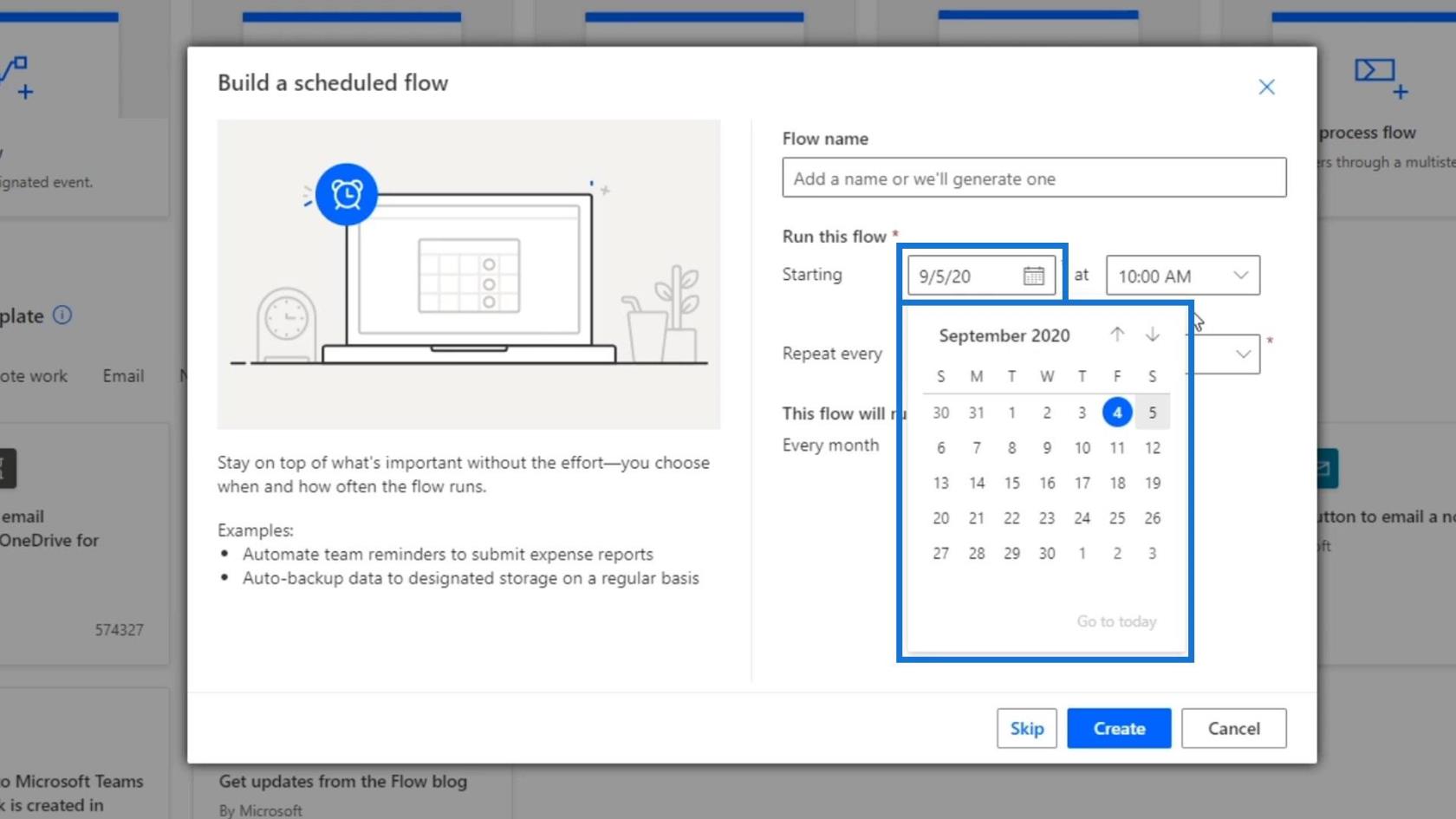 Microsoft Power Automate 中的計劃工作流