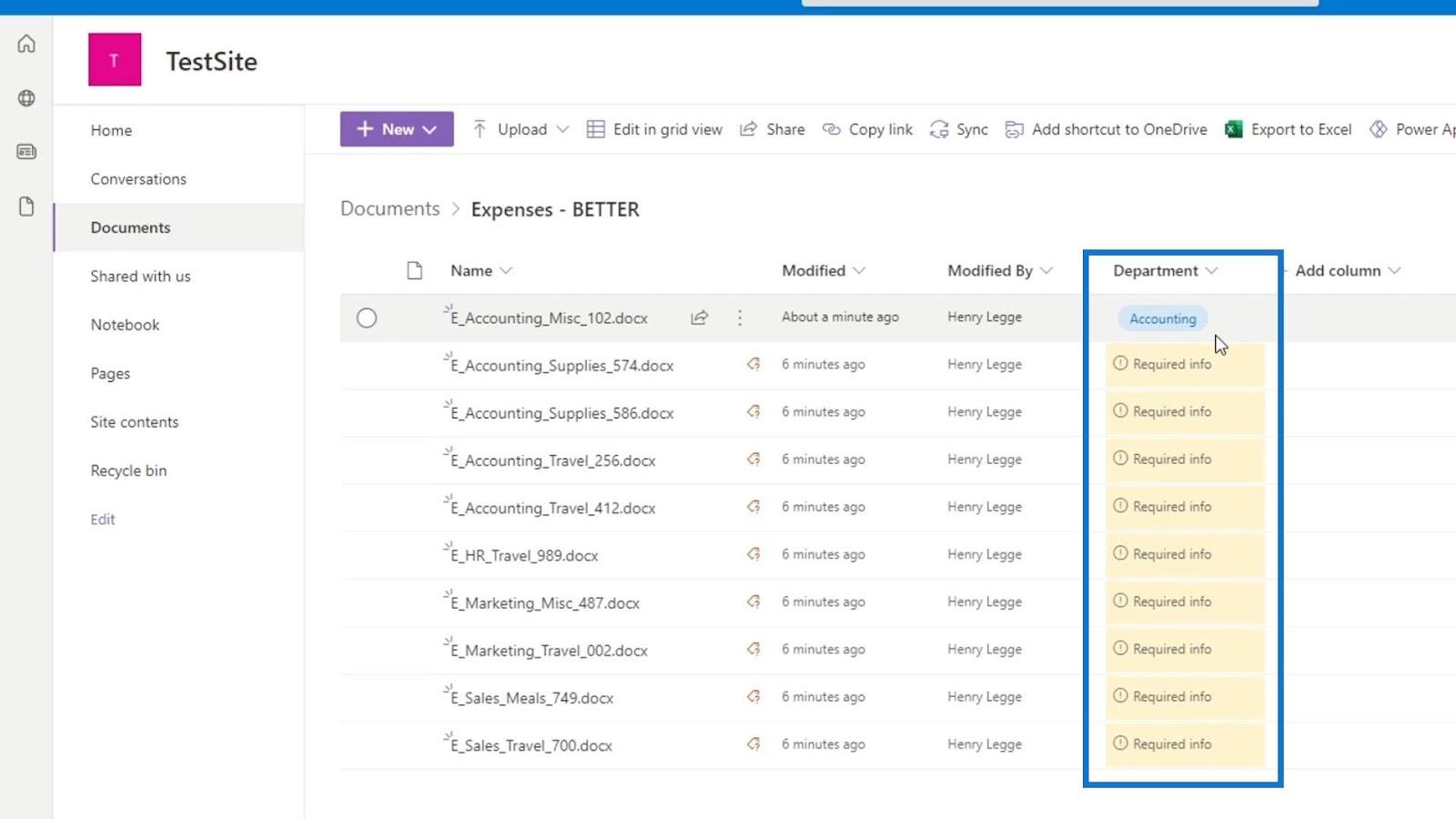 Agregar metadatos en SharePoint usando columnas Agregar metadatos en SharePoint usando columnas