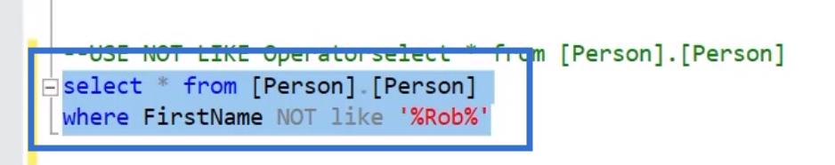 IN、NOT IN、LIKE、NOT LIKE を使用した SQL のフィルター