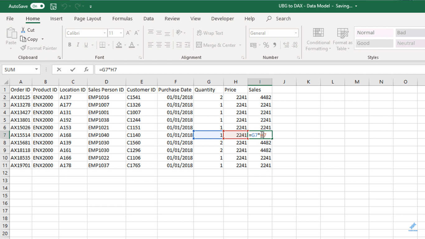 LuckyTemplates et Excel : différence dans les formules DAX